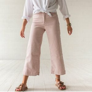 Levi's ribcage wide leg crop pink pants